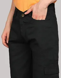 Stylish Black Denim Solid Mid-Rise Jeans For Men-thumb2