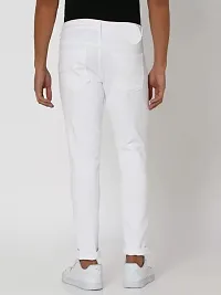 Stylish White Denim Mid-Rise Jeans For Men-thumb1