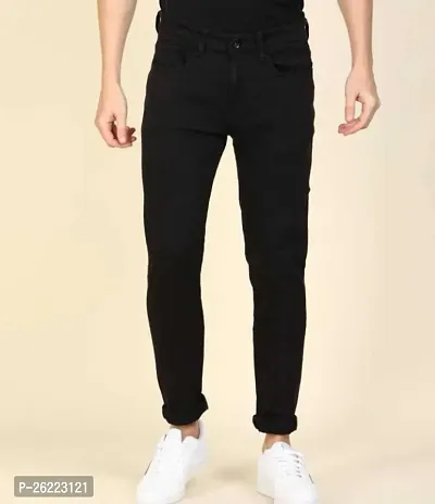 Stylish Denim Mid-Rise Jeans For Men-thumb0