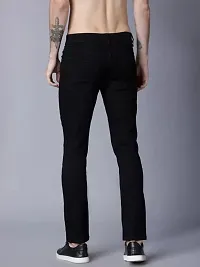 Comfortable Black Denim Mid-Rise Jeans For Men-thumb1