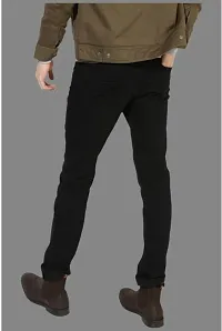 Reliable Black Denim Mid-Rise Jeans For Men-thumb1