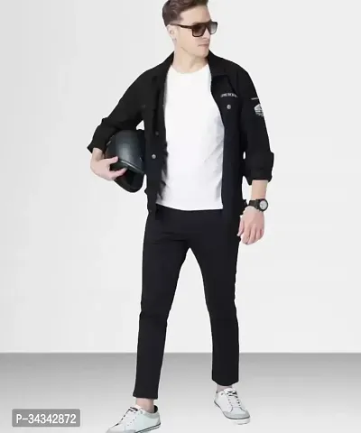 Elegant Black Denim Solid Jeans For Men And Boys-thumb4