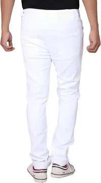 Reliable White Denim Mid-Rise Jeans For Men-thumb1