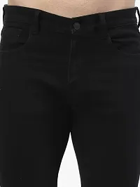 Stylish Black Denim Mid-Rise Jeans For Men-thumb4