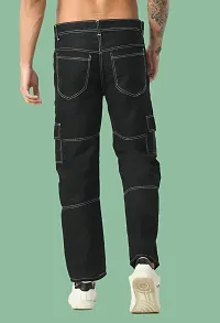 Elegant Black Denim Solid Jeans For Men And Boys-thumb1