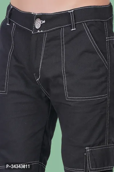 Elegant Black Denim Solid Jeans For Men And Boys-thumb4