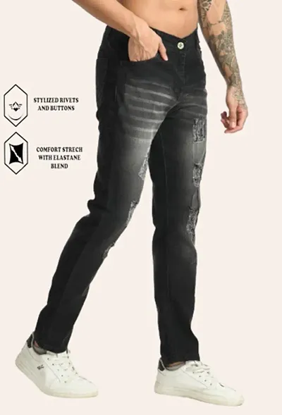 Classic Cotton Blend Solid Jean for Men