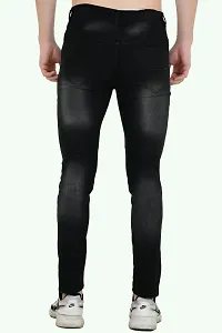 Stylish Black Denim Mid-Rise Jeans For Men-thumb1