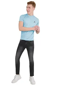 Stylish Black Cotton Blend Mid-Rise Jeans For Men-thumb2