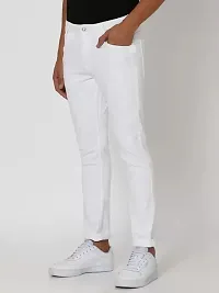 Stylish White Denim Mid-Rise Jeans For Men-thumb2