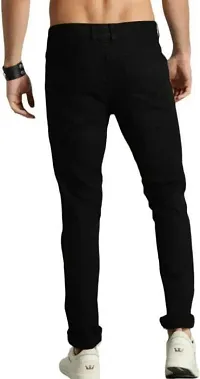 Stylish Cotton Blend Mid-Rise Jeans For Men-thumb1