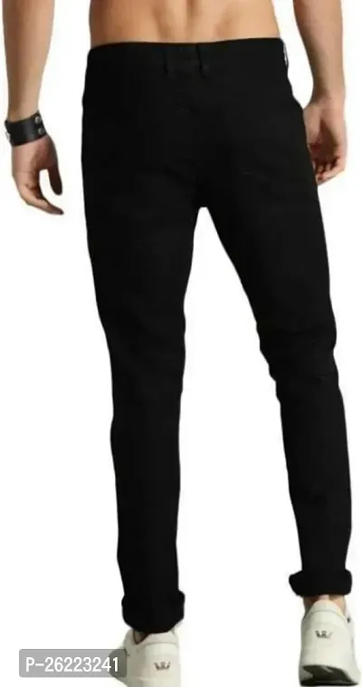 Stylish Cotton Blend Mid-Rise Jeans For Men-thumb2