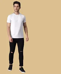 Elegant Black Denim Distress Jeans For Men And Boys-thumb2