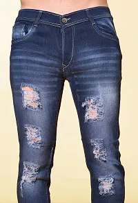 Stylish Blue Denim Mid-Rise Jeans For Men-thumb2