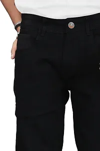 Stylish Black Cotton Blend Mid-Rise Jeans For Men-thumb1