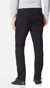 Reliable Black Cotton Blend Mid-Rise Jeans For Men-thumb1