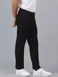 Elegant Black Denim Solid Jeans For Men-thumb1