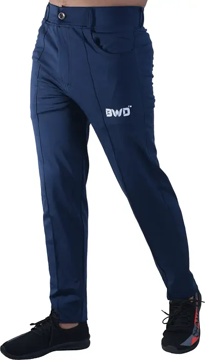 Stylish Lycra Blend Regular Track Pants for Men