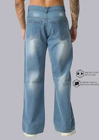 Stylish Blue Cotton Blend Mid-Rise Jeans For Men-thumb1