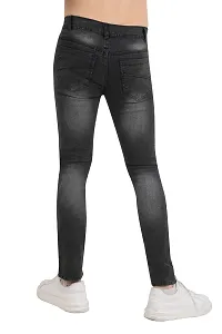 Stylish Black Cotton Blend Mid-Rise Jeans For Men-thumb1