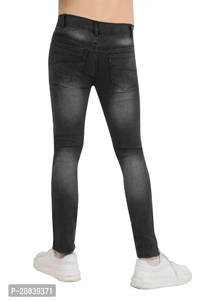 Stylish Black Cotton Blend Mid-Rise Jeans For Men-thumb2