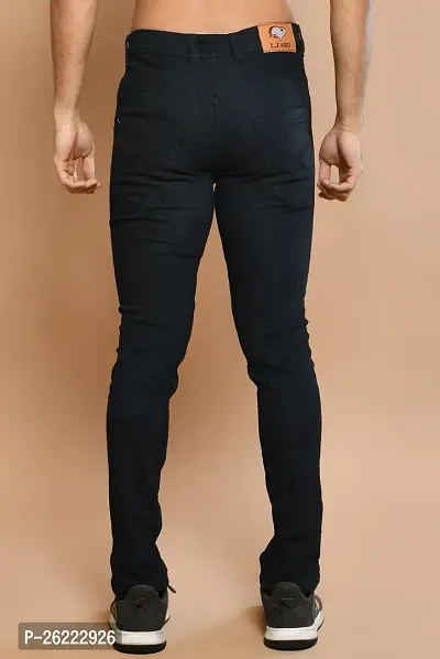 Stylish Cotton Blend Mid-Rise Jeans For Men-thumb2