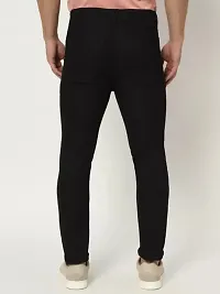 Stylish Black Denim Mid-Rise Jeans For Men-thumb1