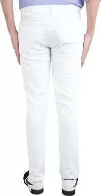 Stylish White Denim Mid-Rise Jeans For Men-thumb1