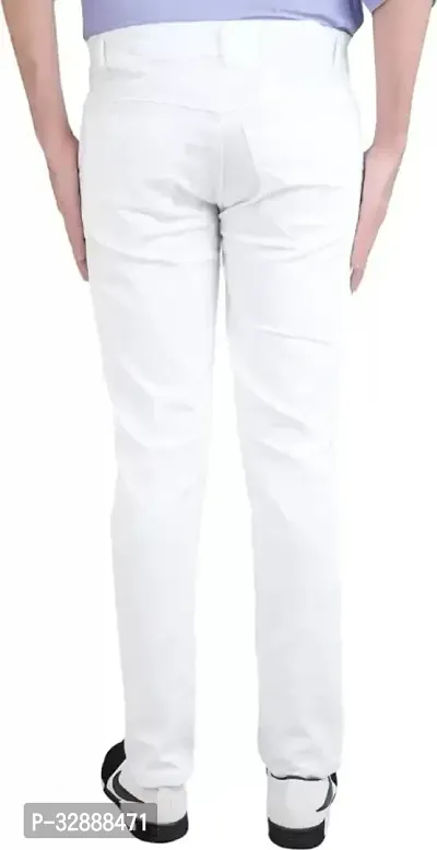 Stylish White Denim Mid-Rise Jeans For Men-thumb2