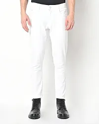 Stylish White Denim Mid-Rise Jeans For Men-thumb1