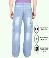 Stylish Blue Faded Mid-Rise Jeans For Men-thumb1