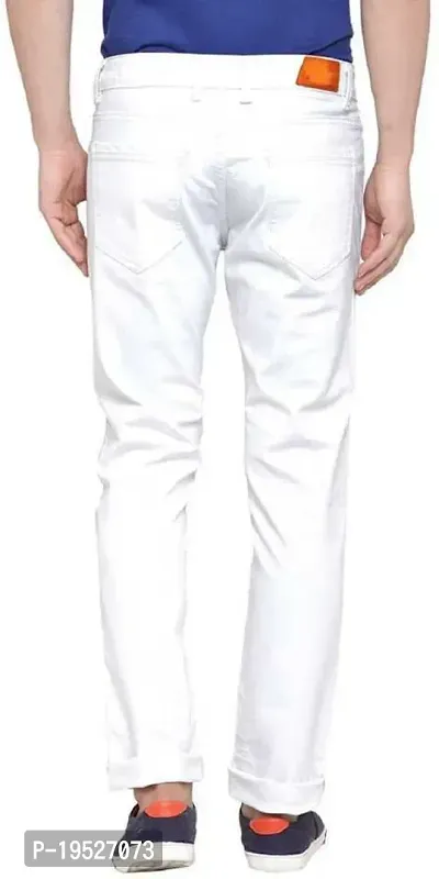 Stylish Cotton Blend Solid Mid-Rise Jeans For Men Pack Of 1-thumb2