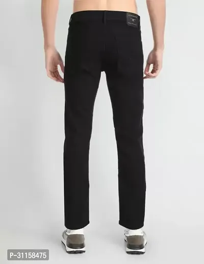 Stylish Black Denim Mid-Rise Jeans For Men-thumb2