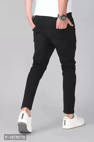 Reliable Black Denim Mid-Rise Jeans For Men-thumb2