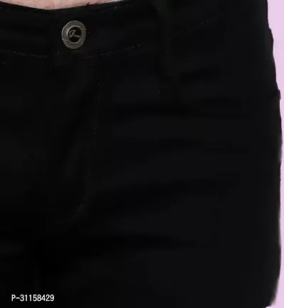 Stylish Black Denim Mid-Rise Jeans For Men-thumb5