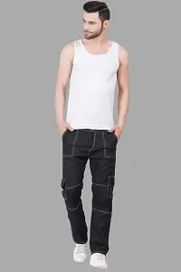 Stylish Black Cotton Blend Mid-Rise Jeans For Men-thumb2