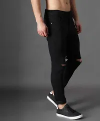 Stylish Denim Lycra Blend Mid-Rise Jeans For Men-thumb1