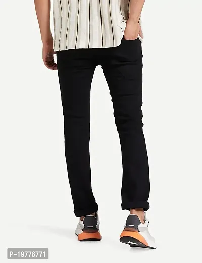 Reliable Black Denim Mid-Rise Jeans For Men-thumb2