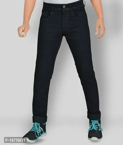 Reliable Black Denim Mid-Rise Jeans For Men