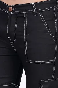 Elegant Black Denim Solid Jeans For Men And Boys-thumb3