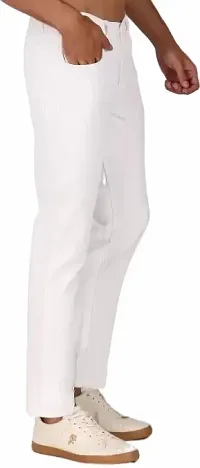 Stylish White Denim Mid-Rise Jeans For Men-thumb2