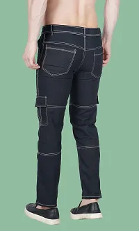 Comfortable Black Denim Mid-Rise Jeans For Men-thumb1