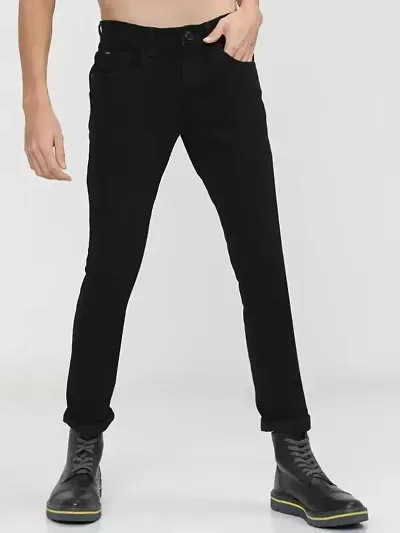 Classic Blend Solid Jeans For Men