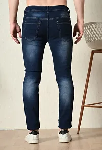 Stylish Blue Denim Mid-Rise Jeans For Men-thumb1