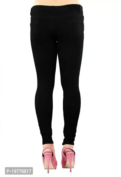 Reliable Black Cotton Blend Mid-Rise Jeans-thumb2