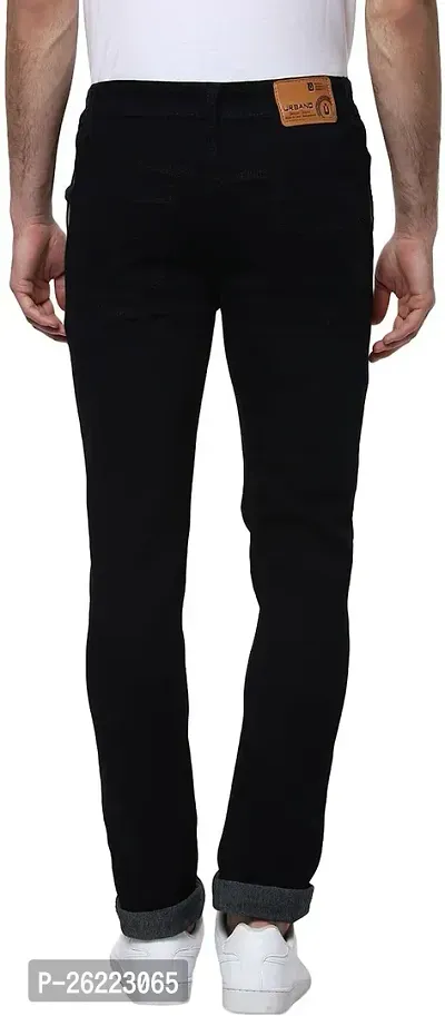 Stylish Cotton Blend Mid-Rise Jeans For Men-thumb2