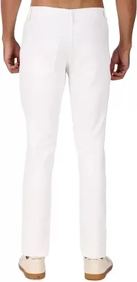 Stylish White Denim Distress Mid-Rise Jeans For Men-thumb1