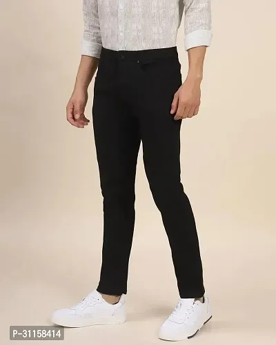 Stylish Black Denim Mid-Rise Jeans For Men-thumb2