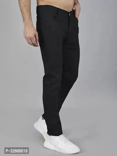 Stylish Black Denim Mid-Rise Jeans For Men-thumb0