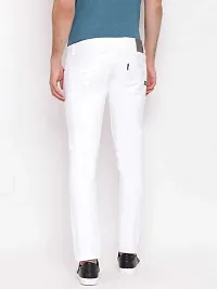 Reliable White Cotton Blend Mid-Rise Jeans For Men-thumb1